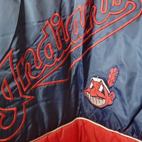 VINTAGE Cleavland Indians pro player puffer jacket. Size large - Picture 7 of 9